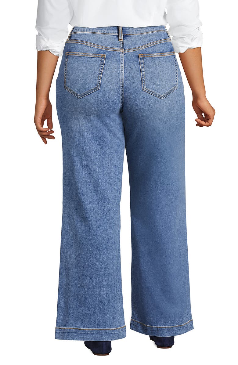 Lands' End Recover High Rise Wide Leg Blue Jeans | Nordstrom