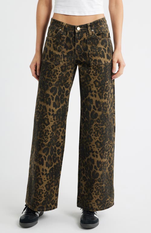 Ptcl Low Rise Wide Leg Jeans In Brown