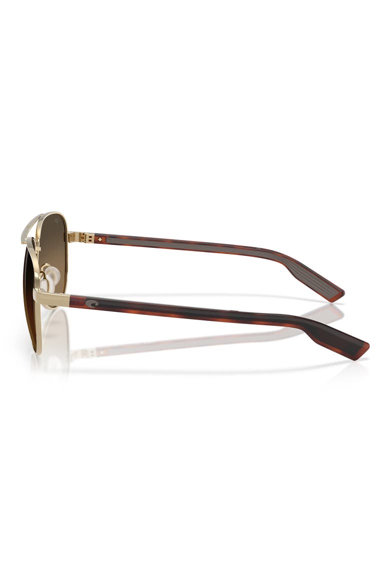 57mm Peli Gradient Polarized Pilot Sunglasses, Alternate, color, BRUSHED GOLD / COPPER 580G