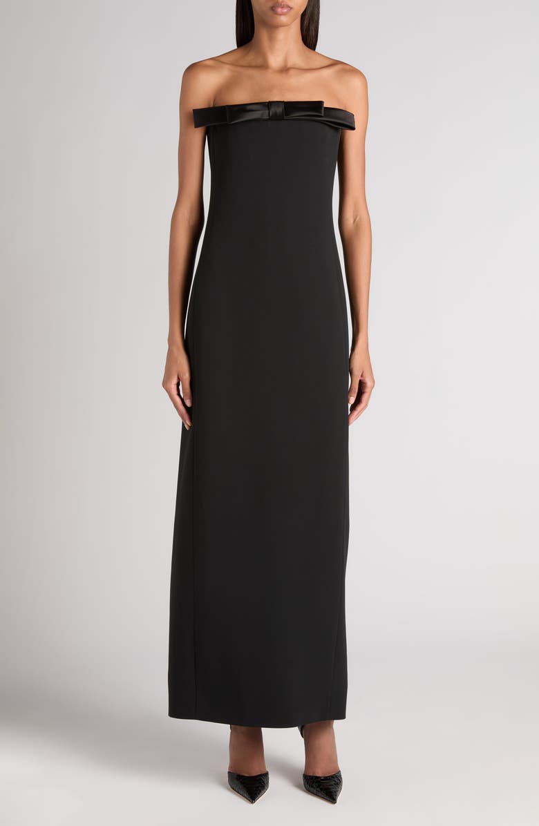TOM FORD Strapless Crepe Cocktail Dress, Main, color, Black
