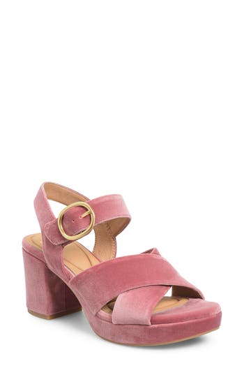 Söfft Lizzie Ankle Strap Platform Sandal In Pink