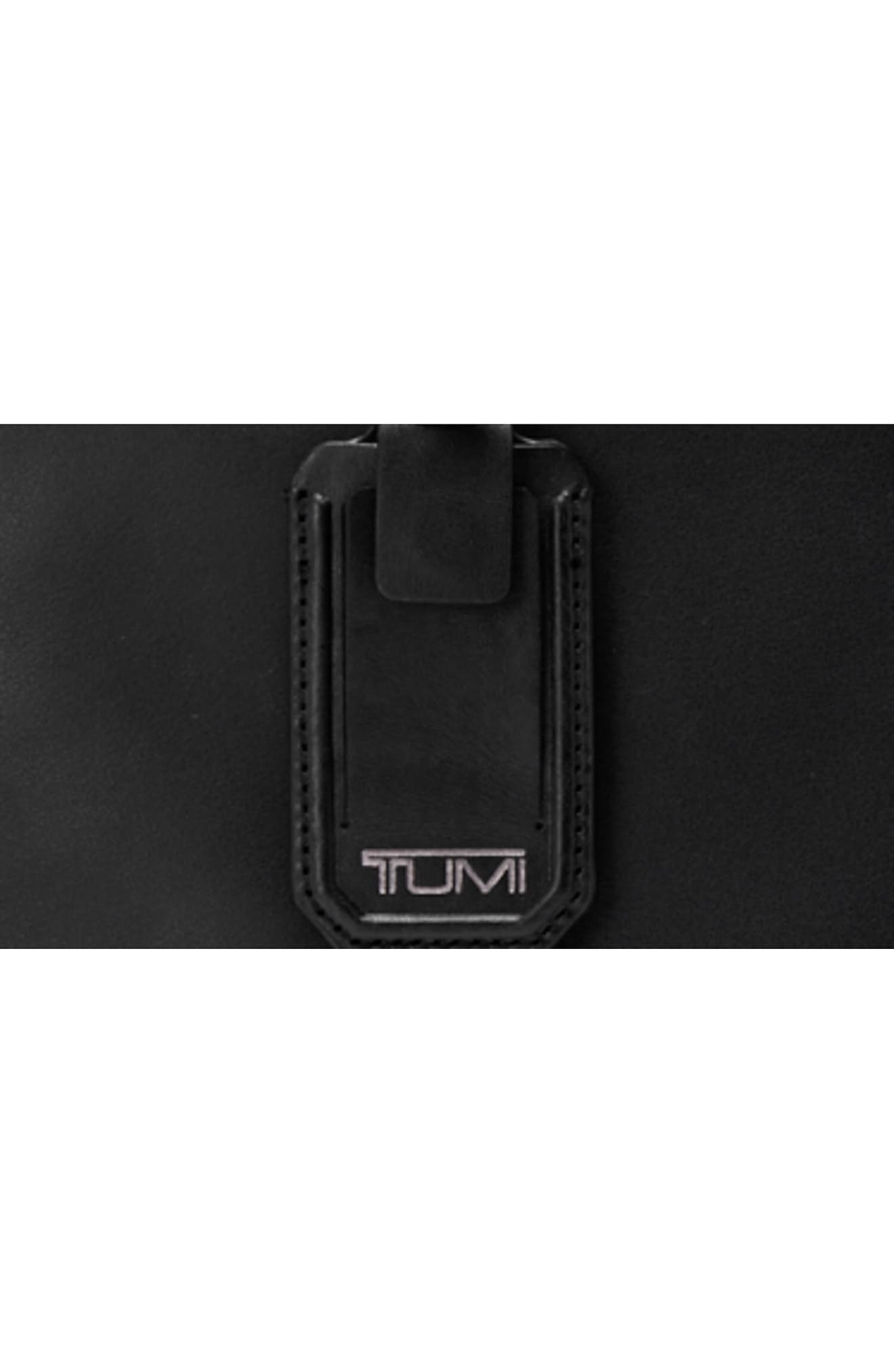 TUMI Warren Leather Backpack, Alternate, color, Black Bombe