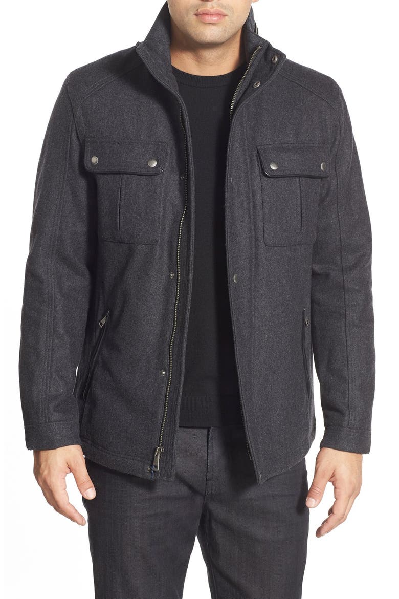 Cole Haan Melton Coat, Main, color, CHARCOAL