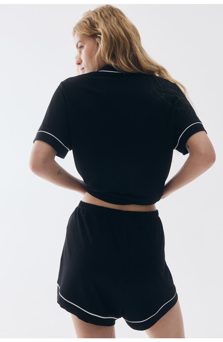 H&M Viscose-blend Pyjamas, Alternate, color, Black