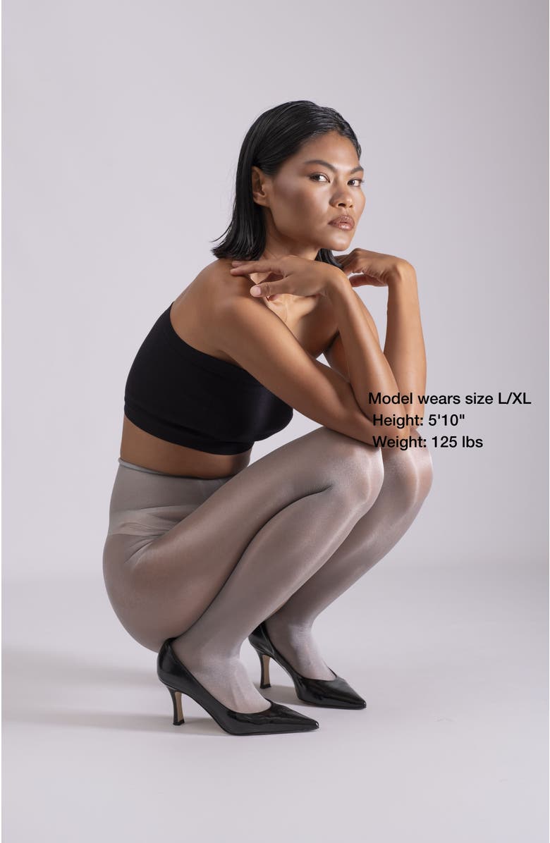LECHERY<sup>®</sup> 3 Pairs of Glossy Semi-Opaque Tights, Alternate, color, Grey
