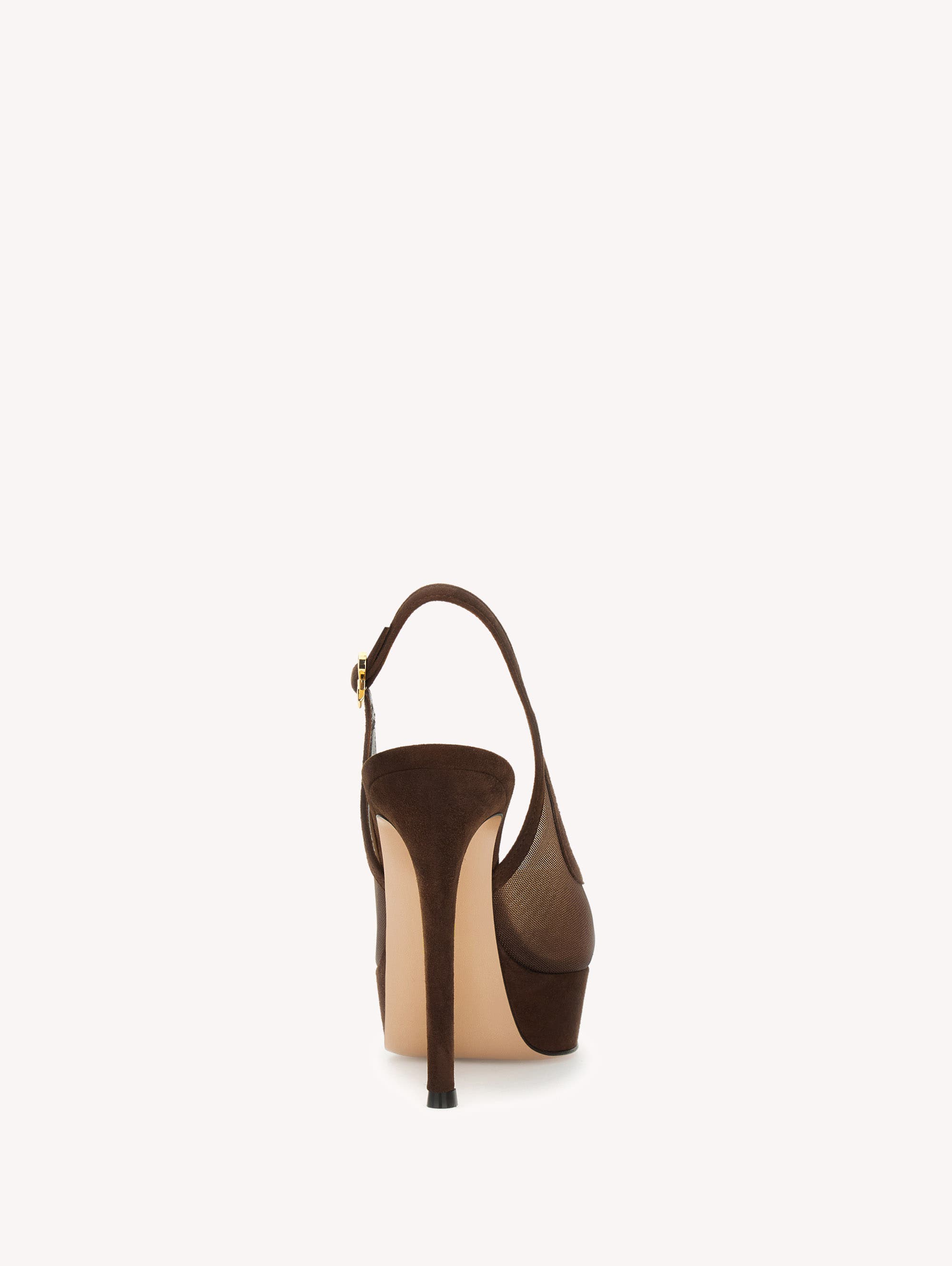 Nikki Platform, Alternate, color, Brown Fabric and Suede