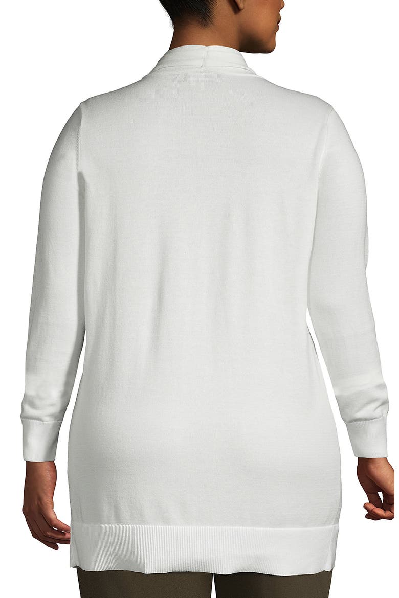 Long Sleeve Open Long Cardigan Sweater, Alternate, color, Ivory