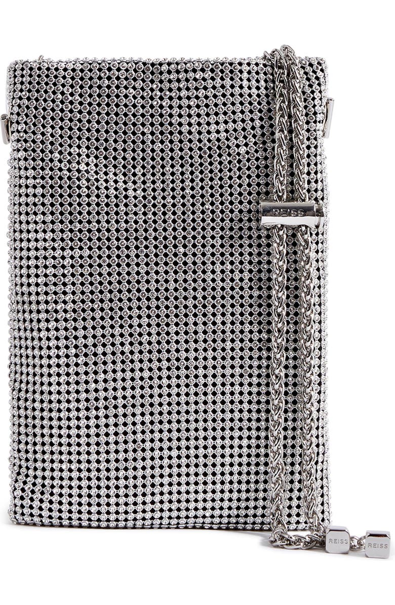 Reiss Zuri Crystal Embellished Shoulder Bag, Main, color,