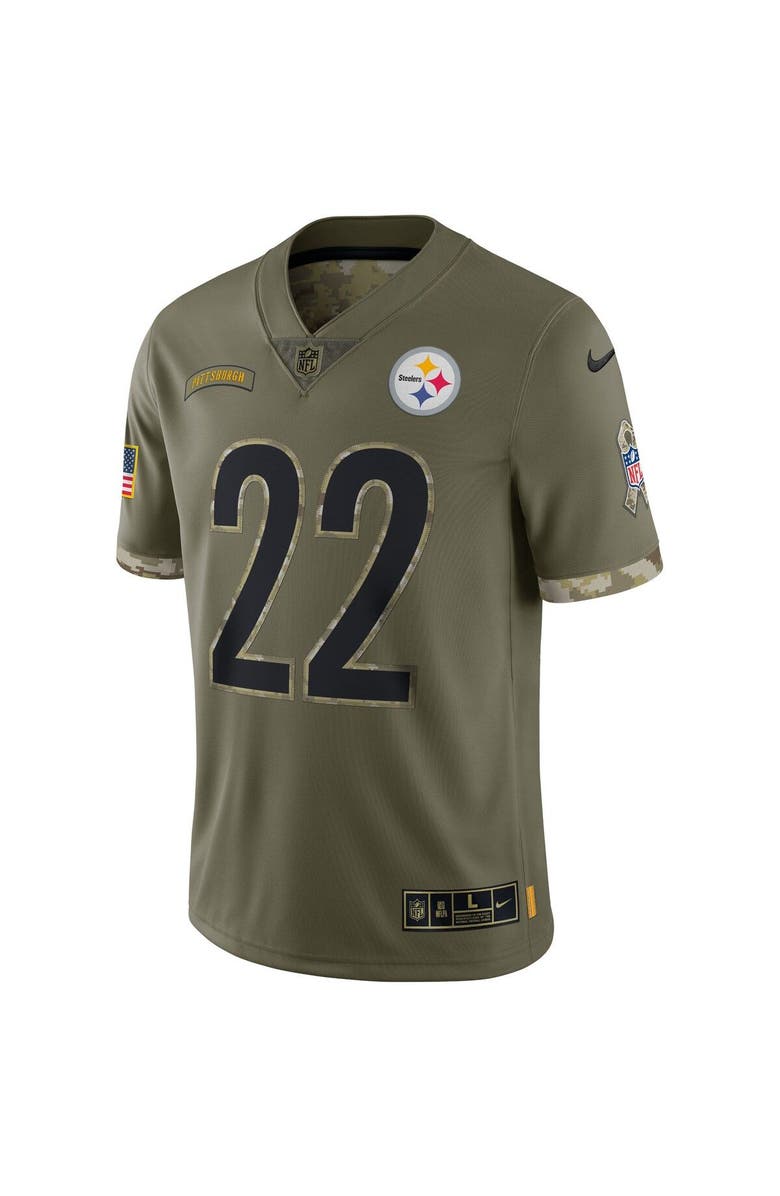 Nike Men's Nike Najee Harris Olive Pittsburgh Steelers 2022 Salute To Service Limited Jersey, Alternate, color,