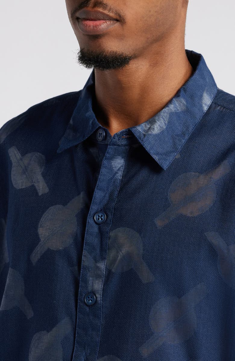 DAILY PAPER Salim Relaxed Short Sleeve Button-Up Shirt, Alternate, color, 