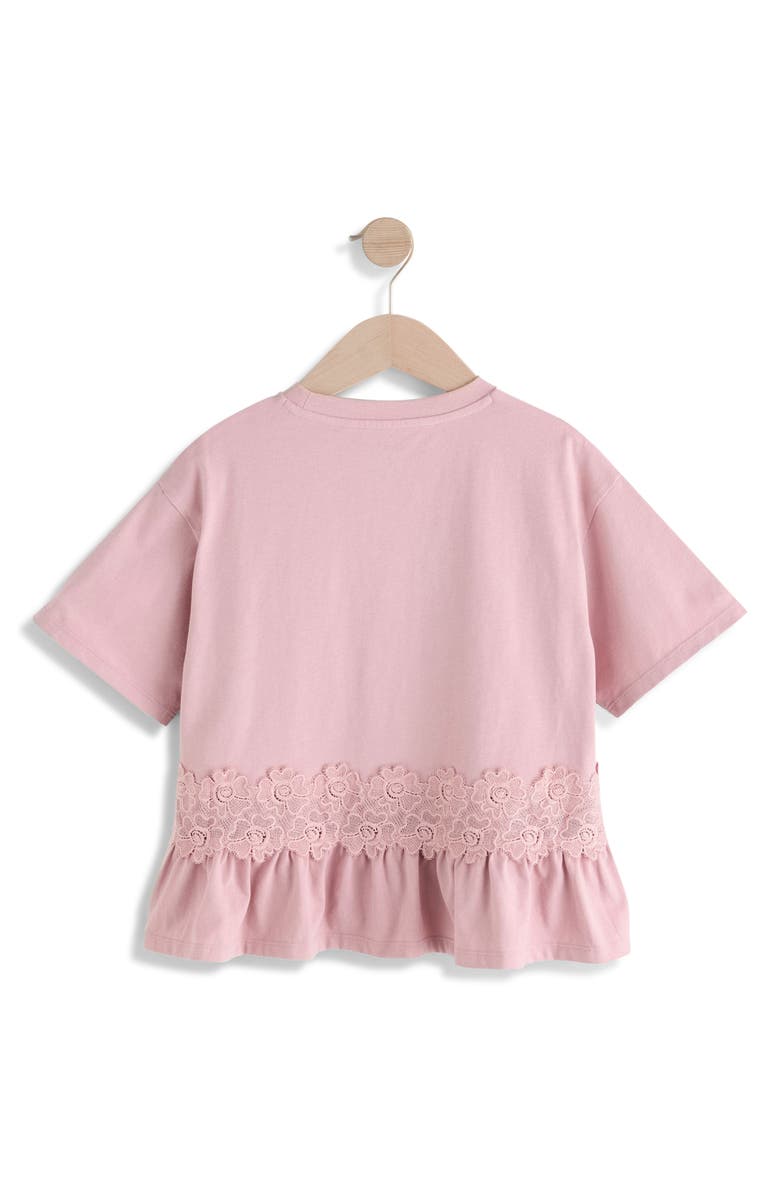 NEXT Kids' Lace Accent Peplum T-Shirt, Alternate, color,