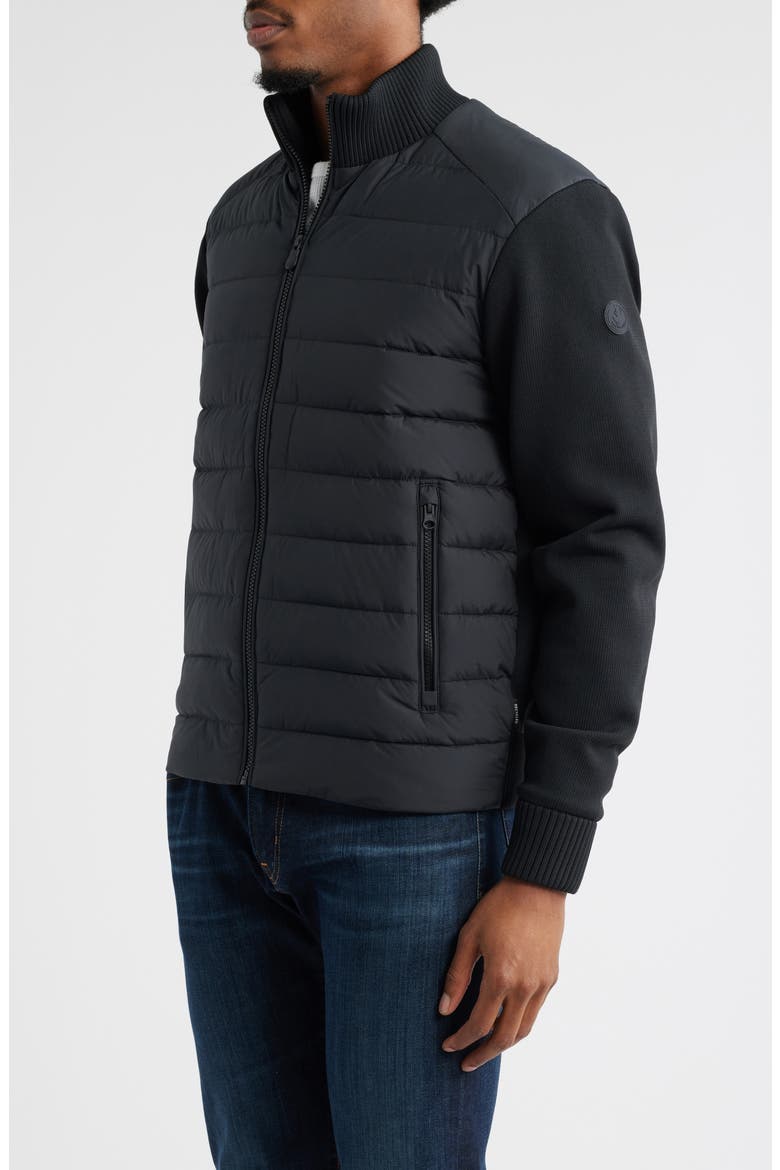Sedum Water Repellent Mixed Media Jacket, Alternate, color, BLACK