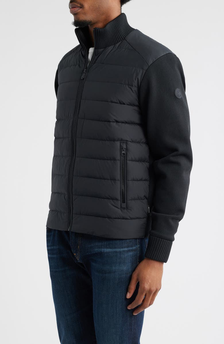 Save The Duck Sedum Water Repellent Mixed Media Jacket, Alternate, color, Black