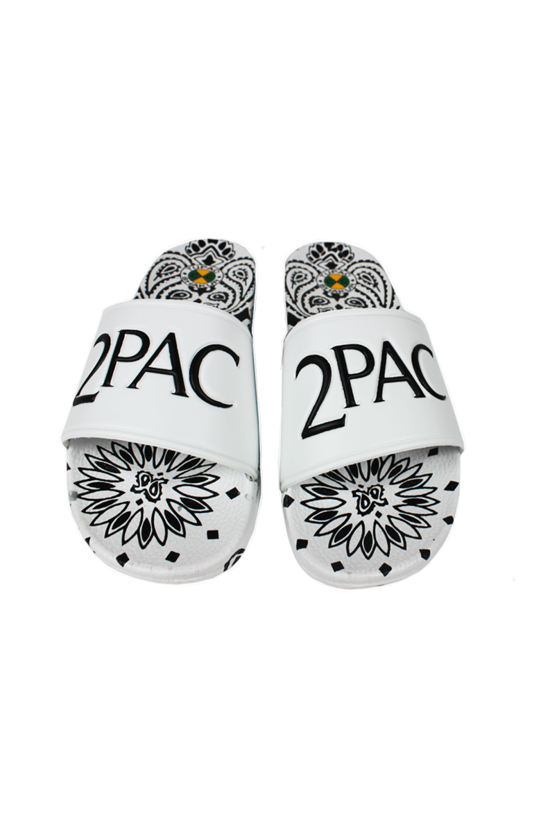 Cross Colours 2Pac Paisley Slides, Main, color, White