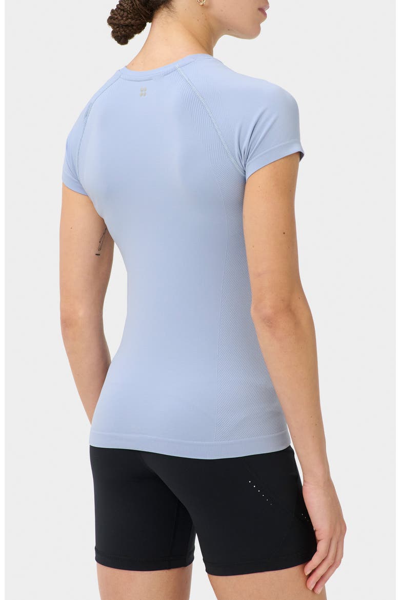Athlete Seamless Workout T-Shirt, Alternate, color, LAGUNA BLUE