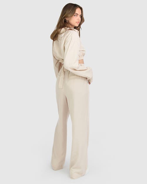 Belle & Bloom State Of Play Wide Leg Pant - Sand
