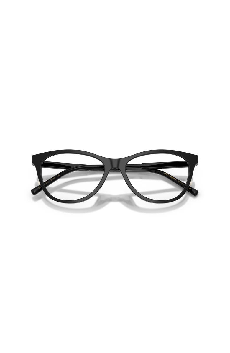 Dolce&Gabbana 55mm Cat Eye optical glasses, Alternate, color, Black