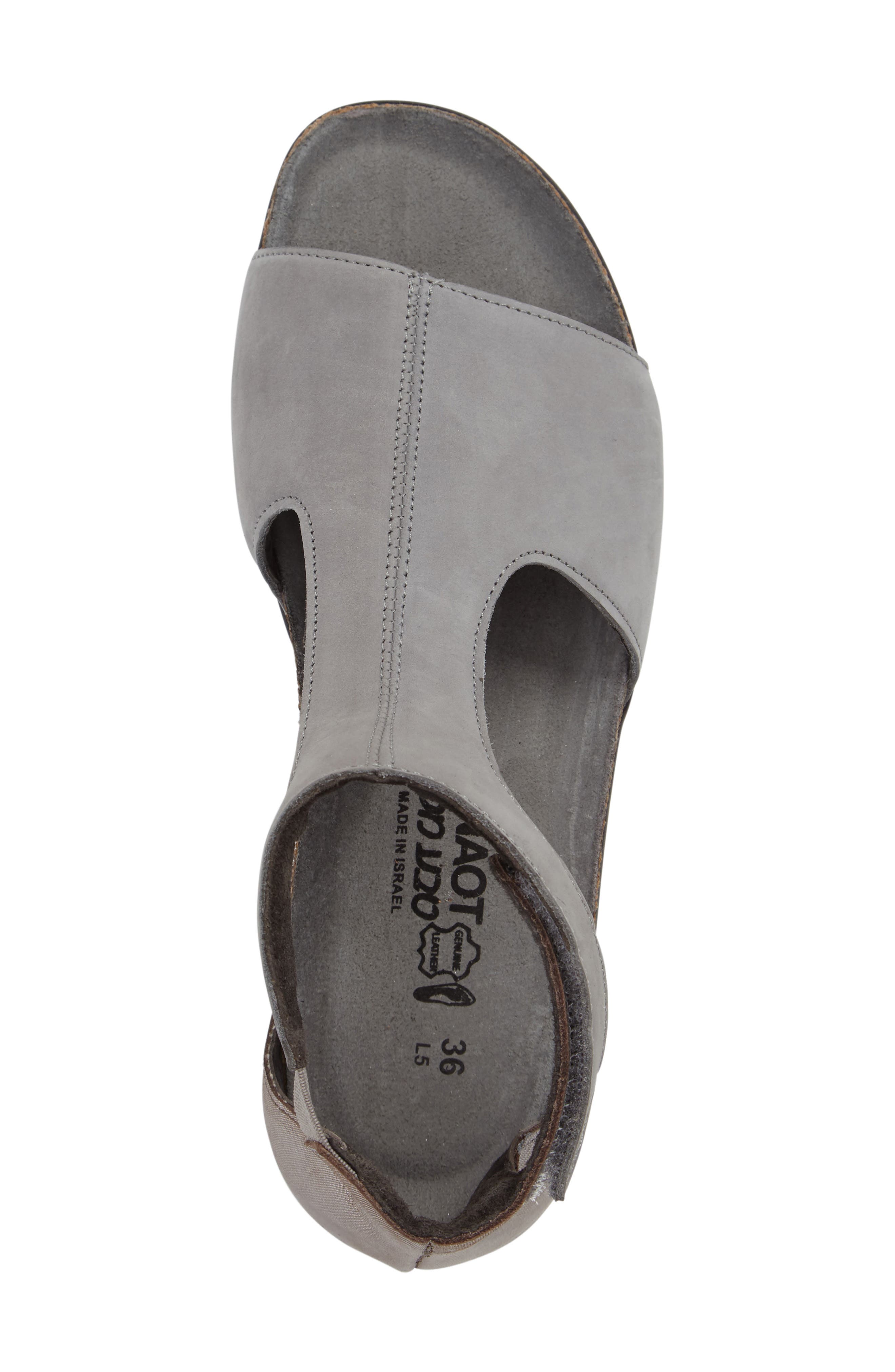 Nala Sandal, Alternate, color, GREY/ SILVER NUBUCK LEATHER