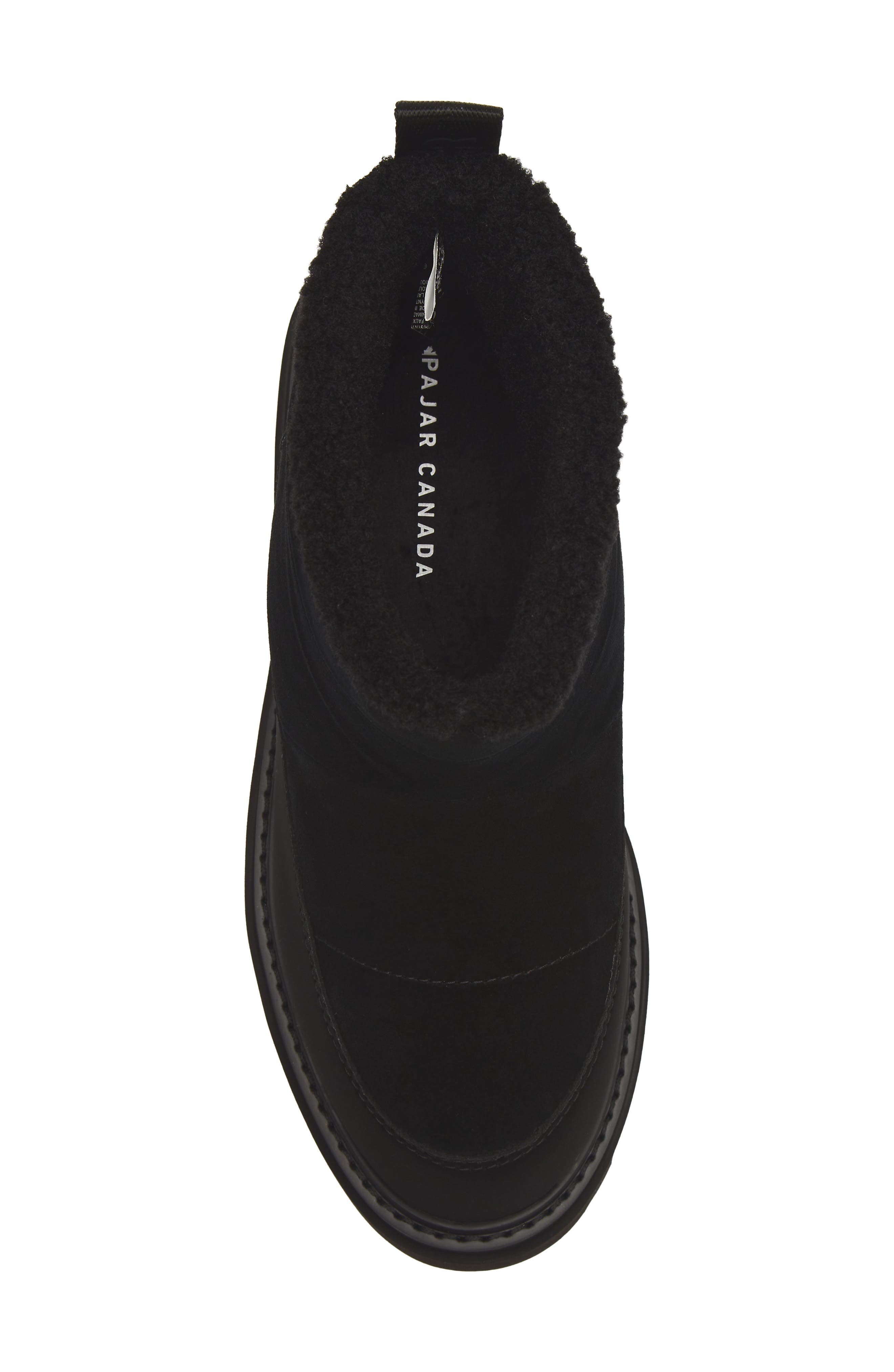 Aura Mini Leather Bootie, Alternate, color, BLACK