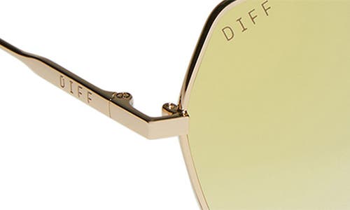 Diff Harlowe 55mm Square Sunglasses In Brilliant Gold Mirror