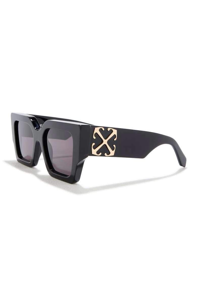 Catalina 55mm Square Sunglasses, Alternate, color, BLACK DARK GREY