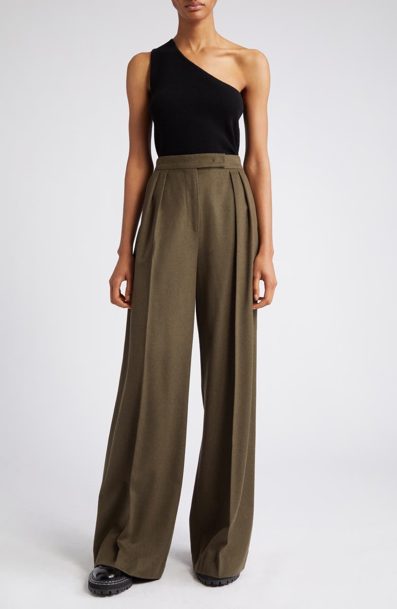 Max Mara Vetro One-Shoulder Rib Wool & Cashmere Tank, Alternate, color, 