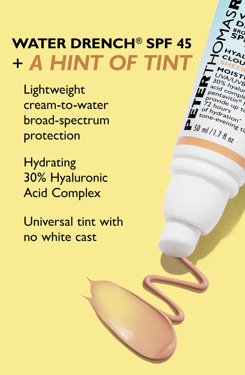 Peter Thomas Roth Water Drench<sup>®</sup> Broad Spectrum SPF 45 Hyaluronic Sheer Tint Moisturizer, Alternate, color, 