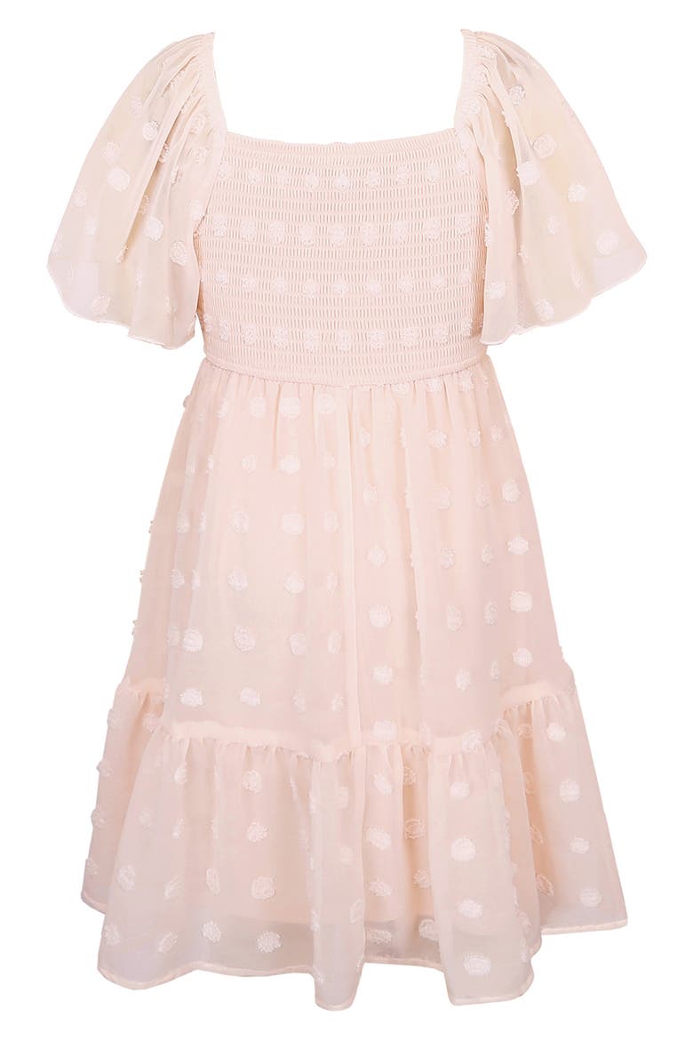 Kids' Embellished Babydoll Dress, Alternate, color, BLUSH