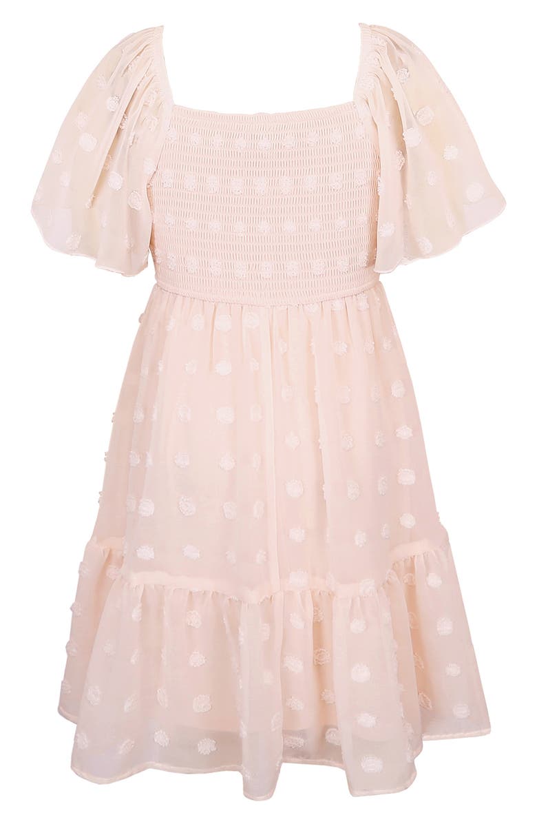 Zunie Kids' Embellished Babydoll Dress, Alternate, color, Blush