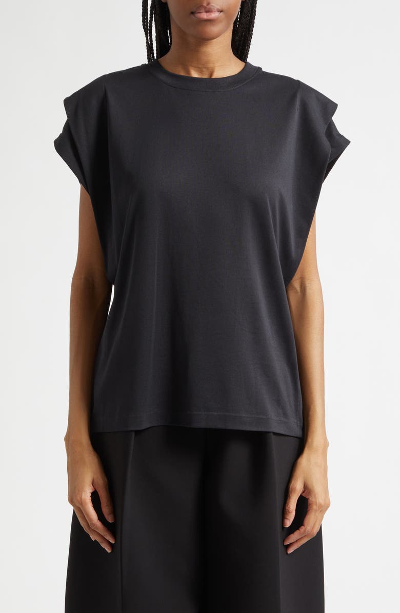 Jacquemus The Ventadou Cap Sleeve T-Shirt, Main, color, Black