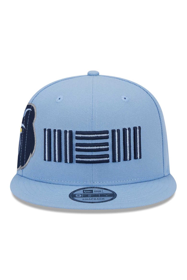 Men's New Era Light Blue Memphis Grizzlies Side Logo 9FIFTY Snapback Hat, Alternate, color, Light Blue