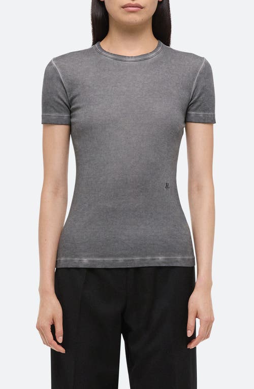 HELMUT LANG HELMUT LANG GARMENT DYED SHRUNKEN PIMA COTTON T-SHIRT