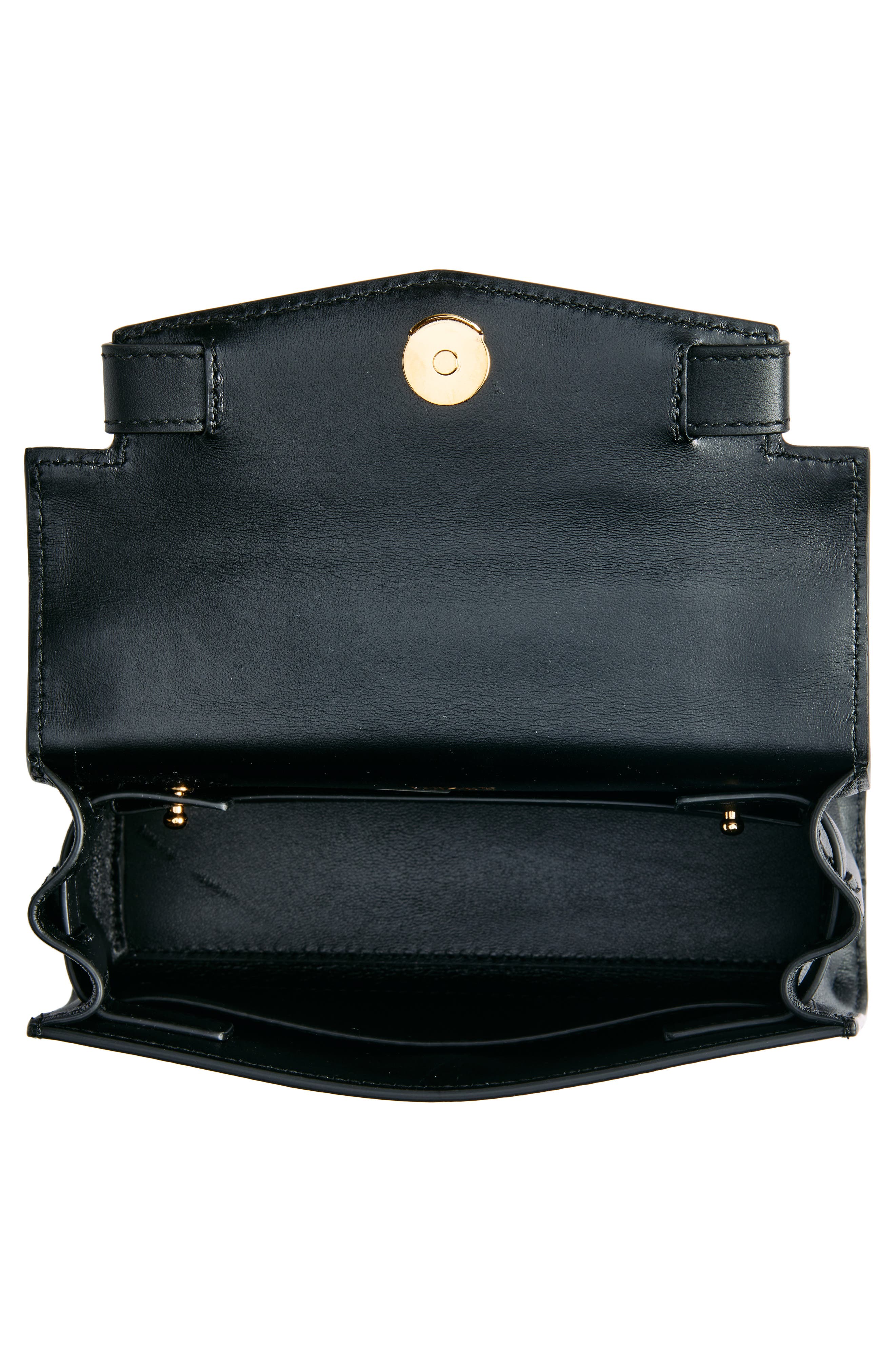 Versace Medusa Leather Top Handle Bag, Alternate, color, Black-Versace Gold