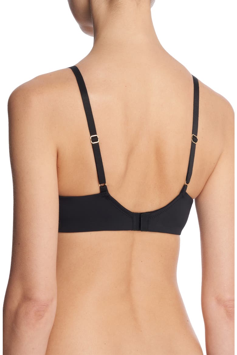 Plush Romance Lace Underwire Balconette Bra, Alternate, color, BLACK