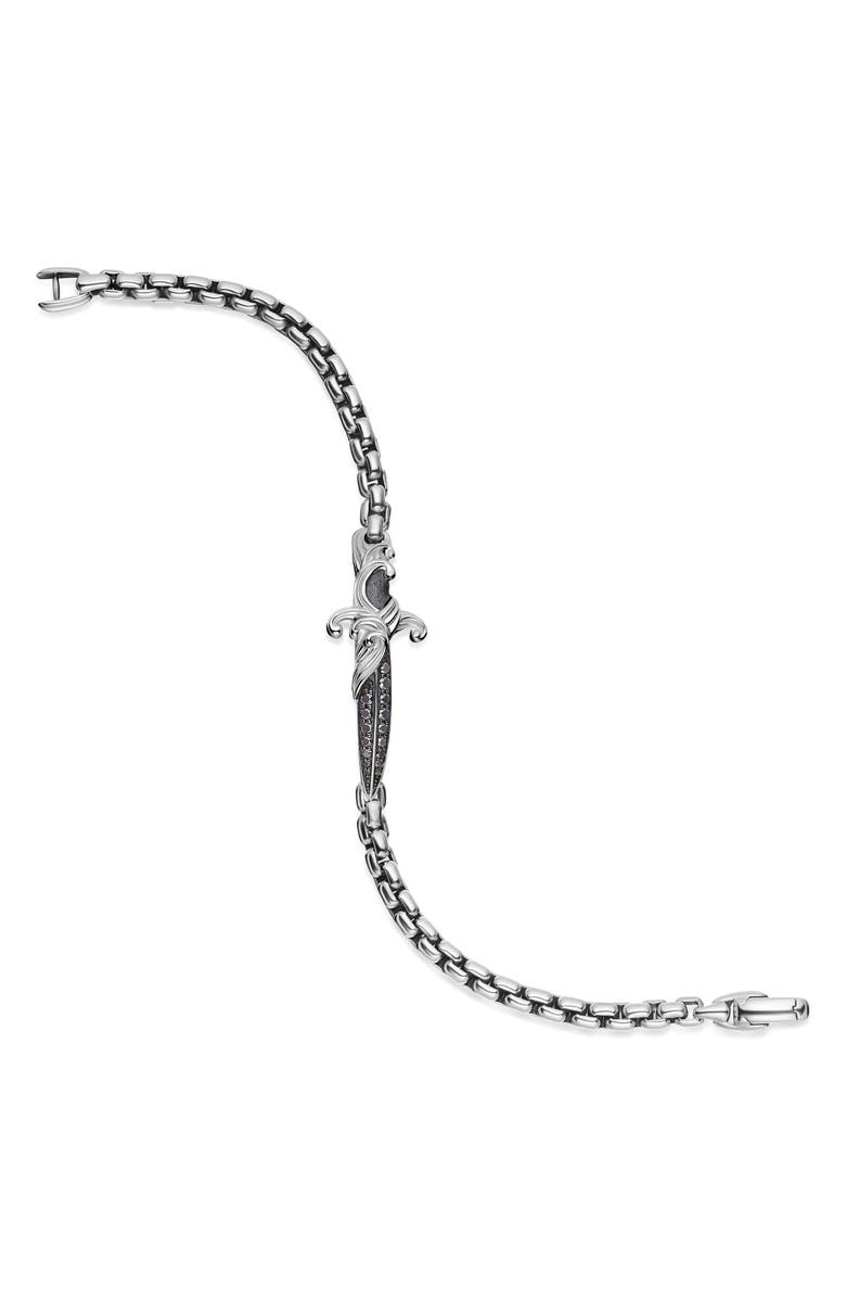 David Yurman 'Waves' Dagger Bracelet with Black Diamonds, Alternate, color, Black Diamond
