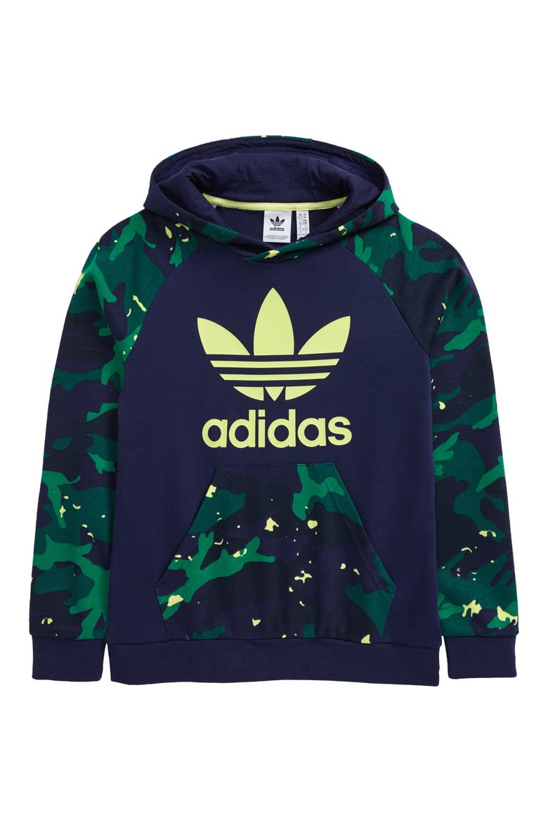 Kids' Camo Hooded Sweatshirt, Main, color, NIGHT SKY/NIGHT SKY/MULTICOLOR