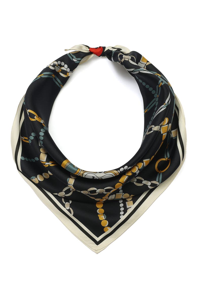 interlocked silk bandana, Alternate, color, BLAZER BLUE