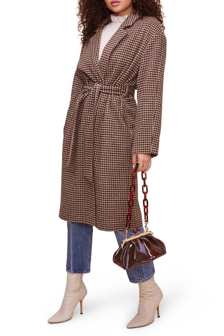 Roxanne Belted Coat, Alternate, color, MOCHA MULTI