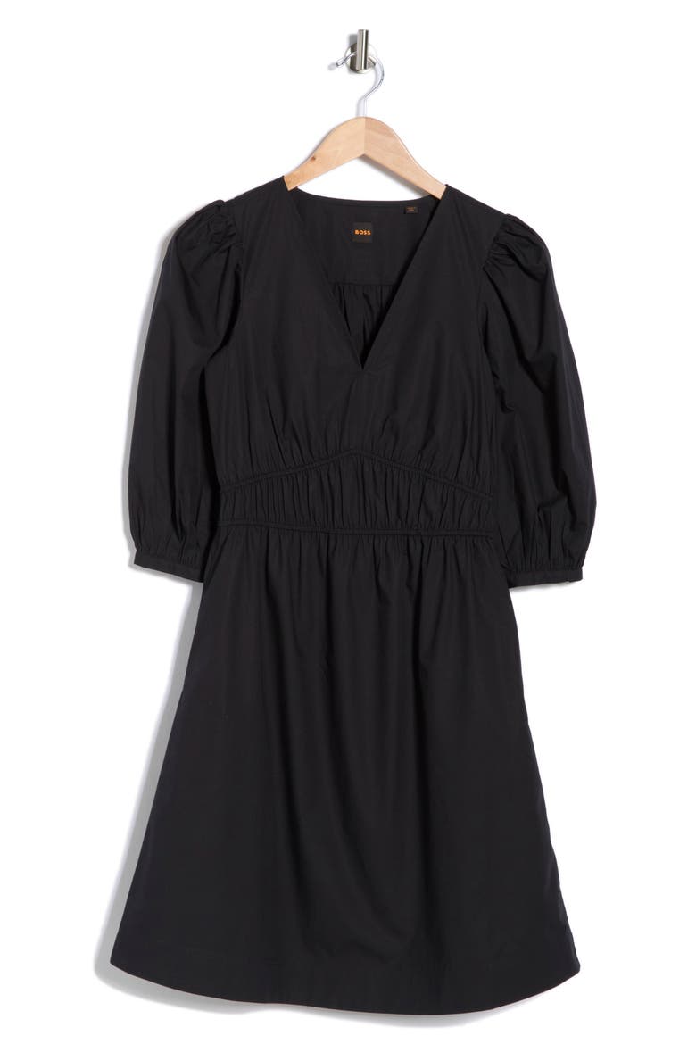 Dezzan Cotton Dress, Alternate, color, BLACK