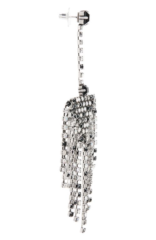 Isabel Marant Faye Crystal-fringe Earrings In Silver