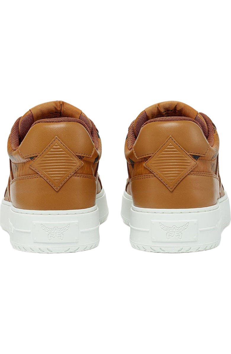 MCM Neo Terrain Lo Sneakers in Visetos, Alternate, color, Cognac