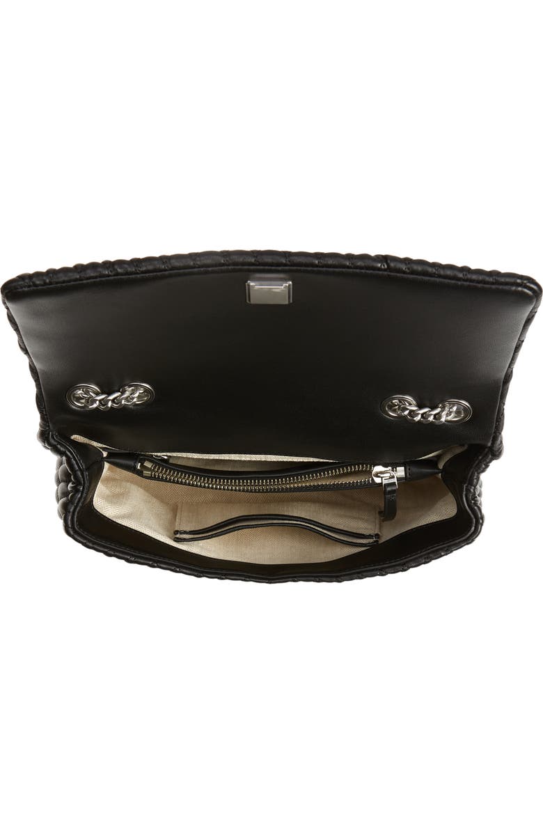 Tory Burch Kira Ruched Leather Convertible Shoulder Bag, Alternate, color,