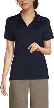 Lands' End School Uniform Short Sleeve Feminine Fit Rapid Dry Polo Shirt