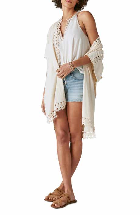 Lucky Brand Crochet Trim Overlay