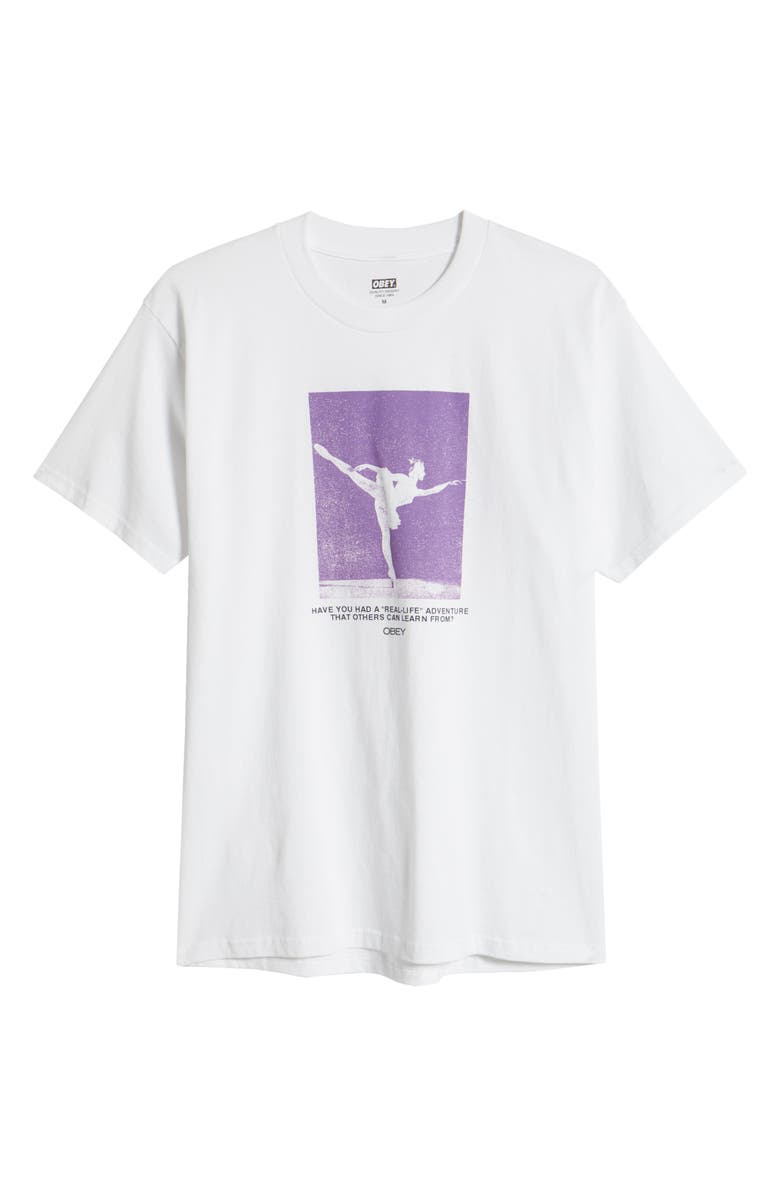 Obey Real Life Cotton Graphic T-Shirt, Alternate, color, White