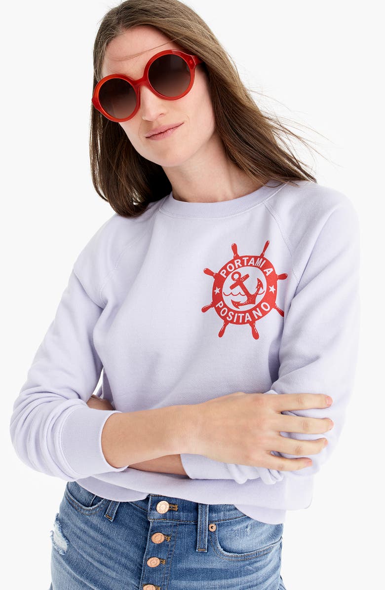 J.Crew Portami a Positano Raglan Sweatshirt, Alternate, color,