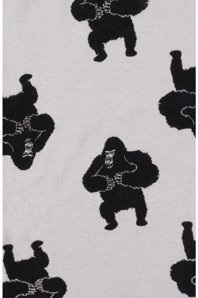 Cotton Two-Piece Printed Pajamas, Animals & Characters, Alternate, color, GREY