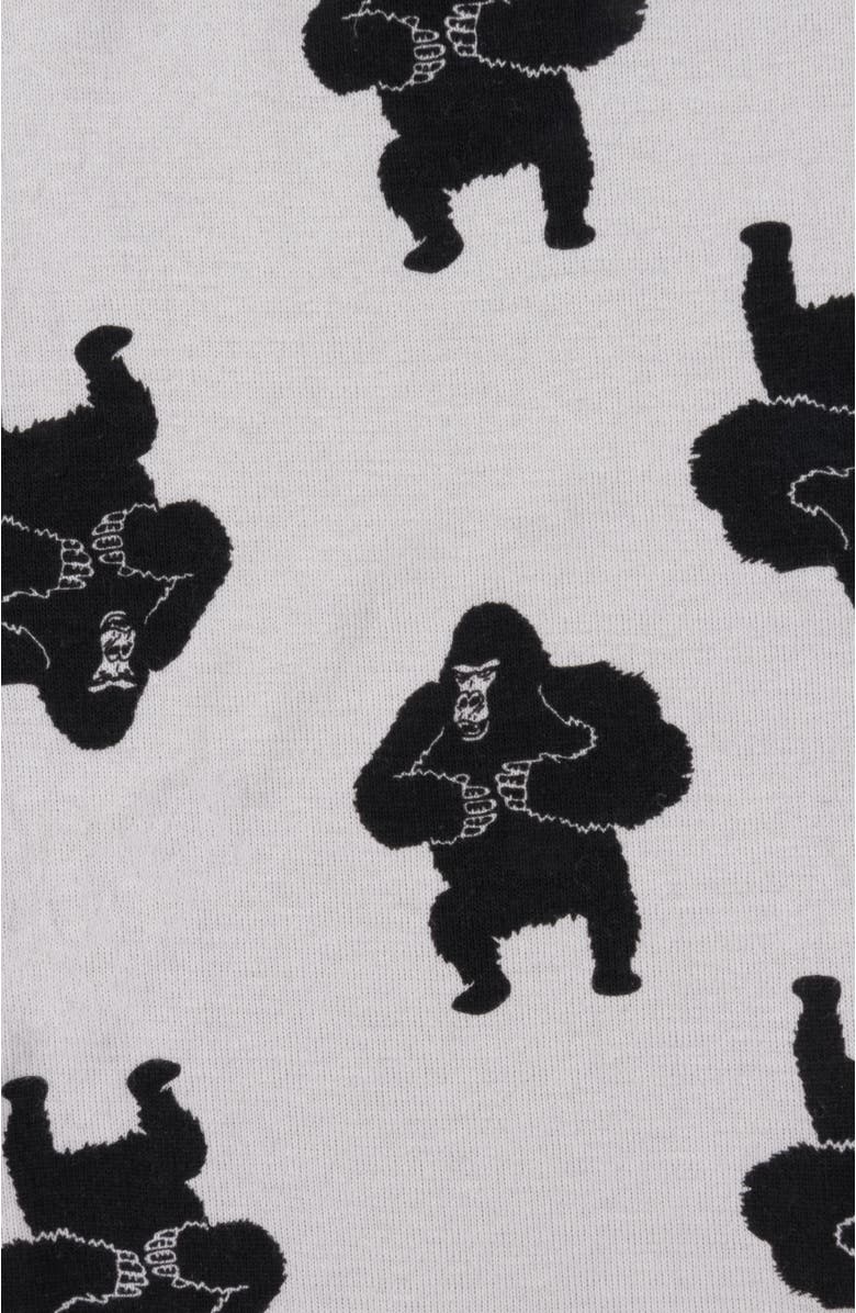 Leveret Kids Cotton Two-Piece Printed Pajamas, Animals & Characters, Alternate, color, Gorilla