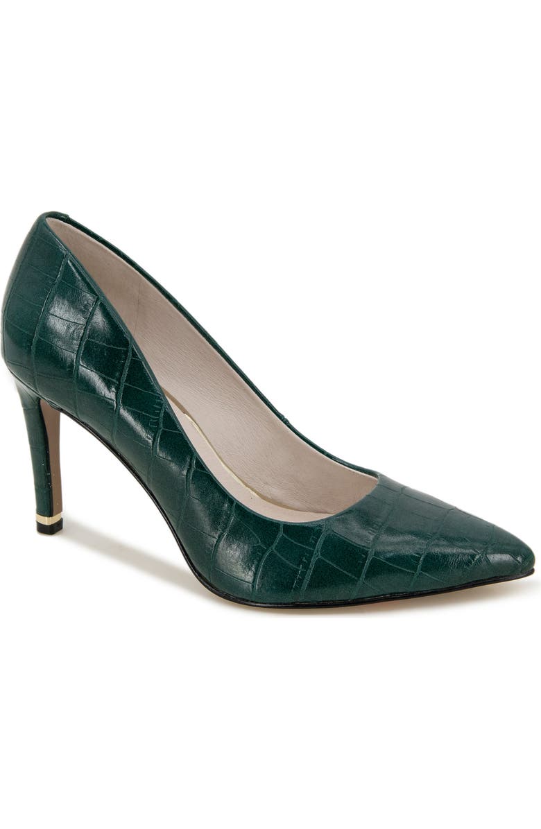 Kenneth Cole Aundrea Pointed Toe Pump, Main, color, Emerald Croco