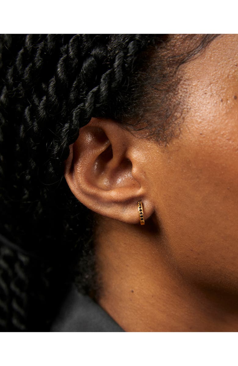 Monica Vinader Skinny Gemstone Huggie Hoop Earrings, Alternate, color,